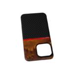 Factory Price Customized Plastic Ring Protection Camera Aramid Fiber and Wooden Mobile Phone Cases for iPhone 15