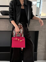 Factory price direct sale palm print platinum bag handbag large capacity bag for women 2026 new style trendy single shoulder crossbody light luxury