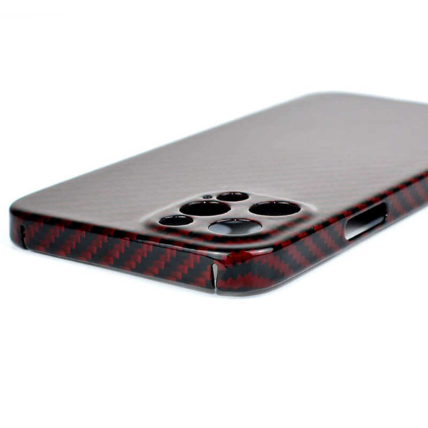 Factory Price Red Bright Surface Fine Hole Camera Protection Full Surround Aramid Fiber Phone Covers for iPhone 14