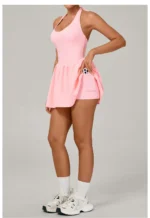Gym Clothes with High Waist Lifting Buttocks Abdominal Bare Feeling Sporty Style Sleeveless Dress for Fitness and Sports