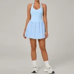 Gym Clothes with High Waist Lifting Buttocks Abdominal Bare Feeling Sporty Style Sleeveless Dress for Fitness and Sports