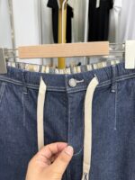 【H Family】Fax! Men's elastic waist denim shorts summer straight loose comfortable drawstring five points 2Y011A