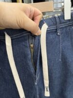 【H Family】Fax! Men's elastic waist denim shorts summer straight loose comfortable drawstring five points 2Y011A