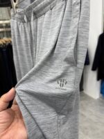 【H Family】Yutan! Simple sports style gray elastic waist drawstring three-quarter pants loose casual shorts 2Q044A
