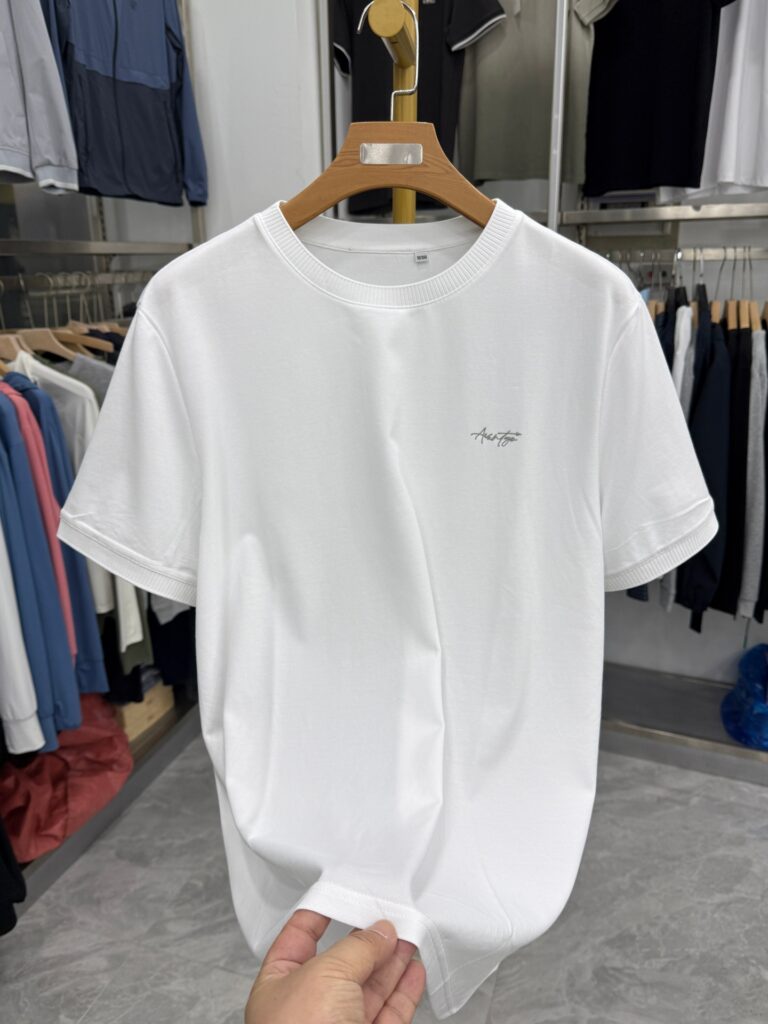 [H Home] Pique fabric! Summer cotton round neck short-sleeved T-shirt, versatile, breathable and comfortable top, simple 2Y021A