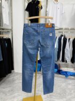 [H Home] Spring and summer men’s basic jeans stretch breathable washed business casual trousers 1R019A