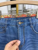 [H Home] Spring and summer men’s basic jeans stretch breathable washed business casual trousers 1R019A