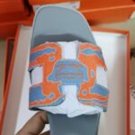 H sandals for women summer 2026 new fashion outer wear flat genuine leather slippers for women with rhinestones for seaside travel