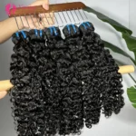 High-Quaility 15A Grade Brazilian Cuticle Aligned Human Hair Extension 100 Virgin Natural Burmese Curly Human Hair Bundles
