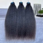 High Quality 15A Raw Kinky Straight Hair Bundles Unprocessed Cuticle Aligned Raw Virgin Hair Bundles