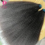 High Quality 15A Raw Kinky Straight Hair Bundles Unprocessed Cuticle Aligned Raw Virgin Hair Bundles