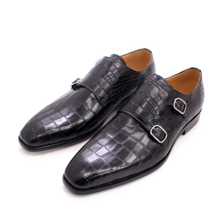 [Hot Item] Classic Monk Straps Shoes for Men Dress Loafers Fashion Wedding Prom Footwear Men Leather Shoes