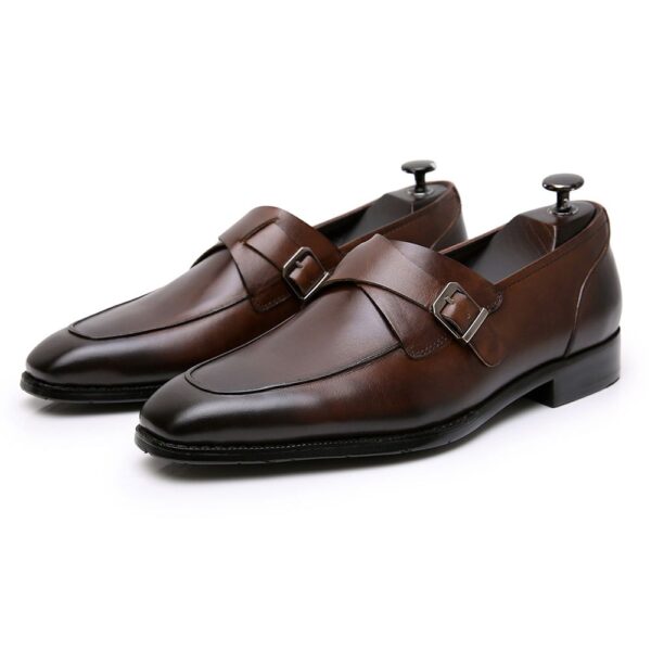 [Hot Item] Factory Wholesale Classic Monk Strap Leather Derby Shoes for Office Wedding Party Shoes Men
