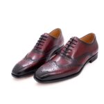 [Hot Item] Men's Dress Shoes Italian Leather Monk Strap Shoes