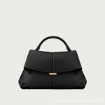 [Hot Style] Polène Smile Bag Genuine Leather Litchi Pattern Handheld Crossbody Bag for Women Commuting Simple and High-end