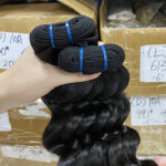 Human hair wig loose deep wave bundles hair curtain ladies humanhair foreign trade wig available