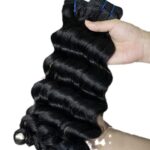 Human hair wig loose deep wave bundles hair curtain ladies humanhair foreign trade wig available