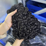 Human hair wigs Burmese curls bundles human hair European and American hair cross-border long curly hair