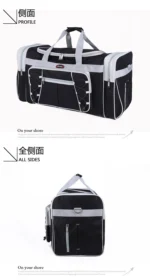 Large Capacity Waterproof Oxford Gym Duffle Bag, Multi-Pocket Sports Travel Tote with Shoe Compartment