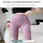 M/L/XL High-waisted Bottoming Trousers Five-minute Shorts Female External Wear Hip Lifting Tight High Elasticity Yoga Trousers