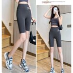 M-XL Women Sports Shorts Summer Thin Workout Tights For Women Cycling Jogging Fitness High Waist Push Up Gym Yoga Short Leggings