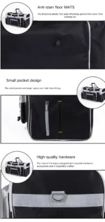 Men Women Oxford Travel Bag, Breathable Waterproof Sports Duffel, Reinforced Handle, Elastic Band Design