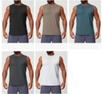 Men's Custom Logos Fitness Loose Sports Vest Breathing Sleeveless Hooded Vest Training Basketball Workout Wear