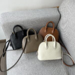 Mini goat pattern first-layer cowhide shell bag genuine leather cross-body small bag fashion bowling bag versatile handbag