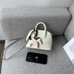 Mini goat pattern first-layer cowhide shell bag genuine leather cross-body small bag fashion bowling bag versatile handbag