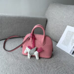 Mini goat pattern first-layer cowhide shell bag genuine leather cross-body small bag fashion bowling bag versatile handbag
