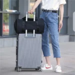Multi-Functional Oxford Travel Duffel Bag, Waterproof Expandable Luggage, Trolley Sleeve, Wet Dry Separation, Unisex