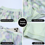 New Fashion Camo Patterned 2 in 1 Quick Dry Running Shorts for Women, Lightweight Athletic Workout Gym Yoga Shorts with Liner + Back Phone Pockets