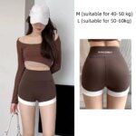 New Seamless Sports Shorts High Waist Breathable Yoga Safety Pants Quick Drying Shark Pants Hip Liftting
