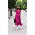 Print Dress Women Casual Long Dresses Split Sexy Lace Up V Neck Short Sleeve A Line Female Vestidos Maxi Gown 2025 Summer