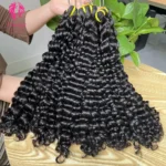 Raw Cuticle Aligned Virgin Human Hair Bundles Vendor Wholesale 12A Grade Deep Curly Vietnamese Double Drawn Human Hair