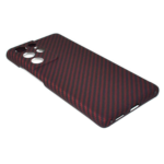 Red Color Twill Style Aramid Fiber Carbon Fiber Phone Case for Samsung Galaxy S21 Ultra