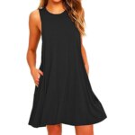 Robe T-Shirt trapèze décontractée pour femmes, Cover-Up de plage avec poches, grande taille, ample, été - AliExpress
