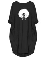 Robes décontractées amples à manches courtes et col rond pour femmes, grande taille