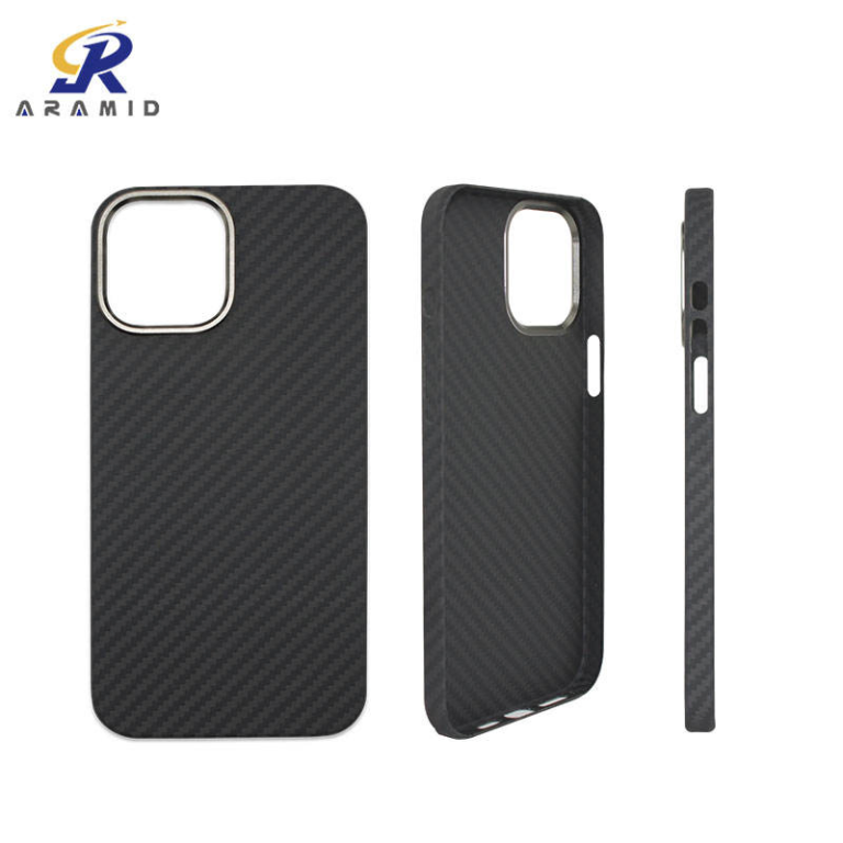 Shockproof Mobile Case Metal Ring Design Aramid Fiber Phone Case for iPhone 12 / PRO