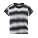 Summer new military shirt adult short-sleeved T-shirt striped sea soul shirt casual loose large size round neck blank wholesale