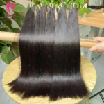 Super Double Drawn Virgin Bone Straight Bundles Human Hair Unprocessed Raw Virgin Vietnamese Hair Extensions