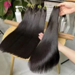 Super Double Drawn Virgin Bone Straight Bundles Human Hair Unprocessed Raw Virgin Vietnamese Hair Extensions