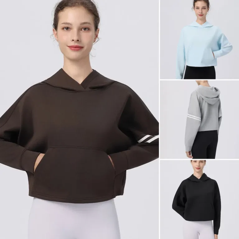 Tianchen Custom Plus Size Quick Drying Athletic Hoodie with Contrast Strips for Women, Oversized Sweatshirts Cropped Long Sleeve Sportswear Hoodies