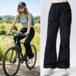 Top Selling Women's Lightweight Baggy Hiking Pants with Large Capacity Side Pockets, Custom Logo Quick Drying Cargo Parachute Pants with Adjustable Cuff