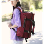 Unisex Rolling Travel Duffle Bag Water-Resistant Oxford Wet Dry Compartment Lockable Trolley Strap Versatile Carry-on