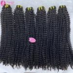 Unprocessed Brazilian 12A Grade Double Drawn Virgin Human Hair Extension Kinky Curly Human Hair Bundles