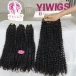 Unprocessed Brazilian 12A Grade Double Drawn Virgin Human Hair Extension Kinky Curly Human Hair Bundles