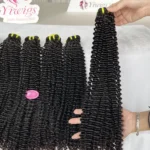 Unprocessed Brazilian 12A Grade Double Drawn Virgin Human Hair Extension Kinky Curly Human Hair Bundles