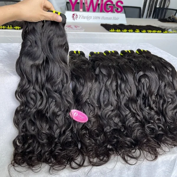 Water Wave Human Hair Bundles Wholesale Raw Brazilian Hair Wet and Wavy Bundles Curly Remy Hair Extension