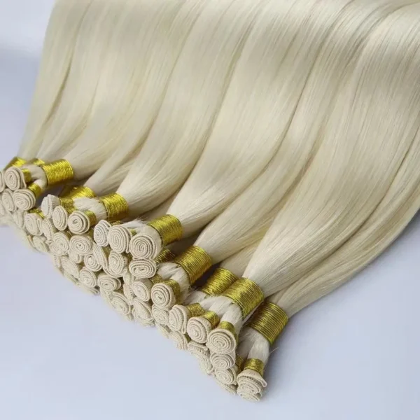 Wholesale 100% Natural Virgin Remy Hand Tied Weft Human Hair for